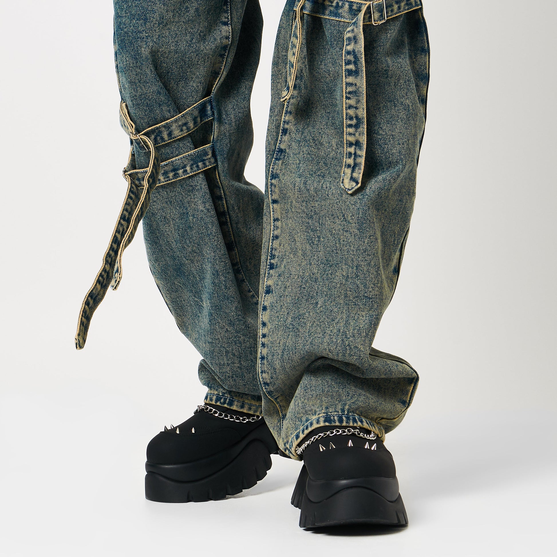 Allsander Men's Platform Trainers - Black