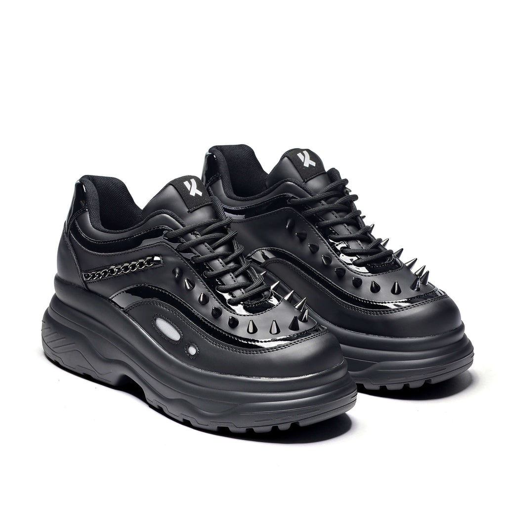 Bane of Exile Men's Trainers - Trainers - KOI Footwear - Black - Three-Quarter View