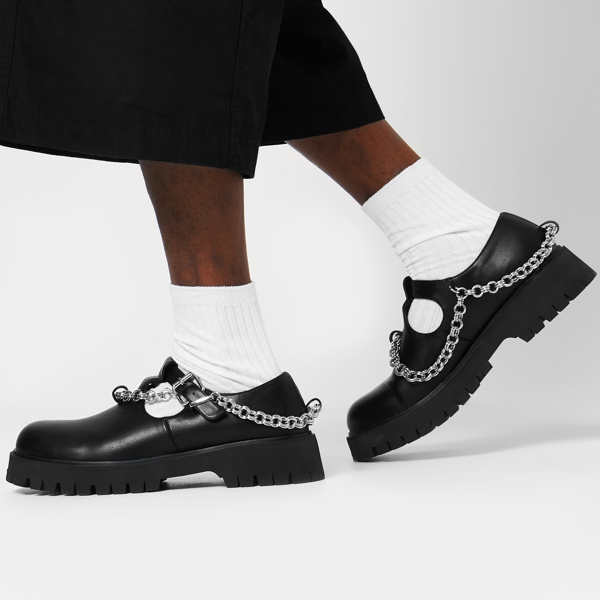 Cosmere Men's Chain Mary Janes - Black